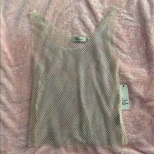 Faded Rose mesh sequin top